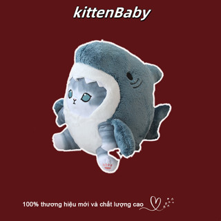 [Kittenbaby] Kawaii Shark Cat Sang Trọng Mềm Mại Sang Trọng Thú Nhồi Bông Cá Mập Mèo & Fool Sang Trọng Búp Bê Peluche Dễ Thương Quà Tặng Sinh Nhật Trẻ Em Nhà Decro [Mới]