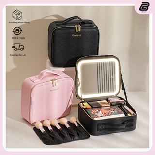  Cốp Túi Đựng Đồ Trang Điểm Cá Nhân Nhỏ Gọn Kèm Gương Đèn Tiện Dụng Có Quai Xách Chắc Chắn 