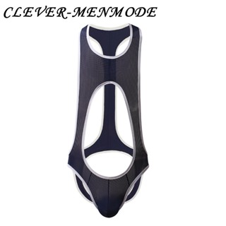 Áo liền quần nam hở lưng gợi cảm Bộ áo liền quần lưới mông rỗng