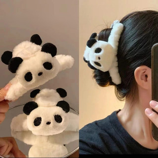  💞Cherry💞 Kẹp Tóc Gấu Trúc Sang Trọng ~ Hoạt Hình Dễ Thương Đầu Lưng Tóc Cá Mập 2024 Phong Cách Mới Kẹp Tóc Nữ Phụ Kiện Tóc 