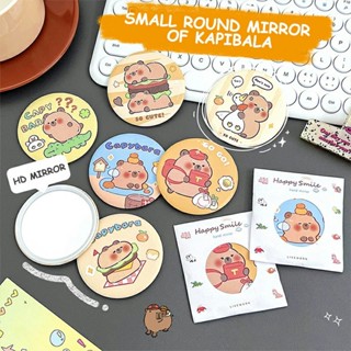 🍋bloomstar🍋Capybara Gương Tròn Dễ Thương Cầm Tay Sắt Thiếc Gương Cầm Tay Gương Hoạt Hình Gương Học Sinh Mini