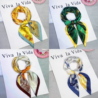 Khăn lụa vuông choàng cổ 70 * 70cm đa chức năng Trang trí thời trang Khăn quàng cổ vuông A108