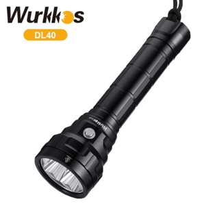 Đèn pin lặn biển WURKKOS siêu sáng DL40 5000lm 4 * LH351D 90CRI 26650 5000K chất lượng cao