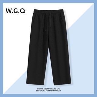 【W.G.Q  Quần Nam Thu Đông Lót Lông Cừu Dày Ấm Áp Quần Thường Ngày Màu Trơn