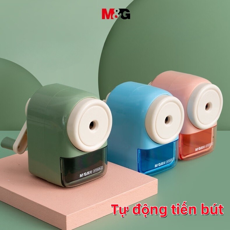 M&G Gọt Bút Chì Quay Tay, Máy Gọt Bút Chì Cho Học Sinh, Xanh / Hồng / Xanh lá