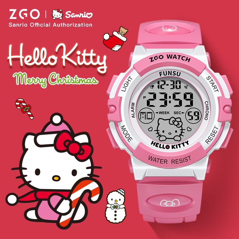 ZGO x Sanrio Đồng Hồ Điện Tử Trẻ em Chống Thấm thể thao Phù hợp trẻ 6-16 tuổi Quà tặng cho bé gái 3052