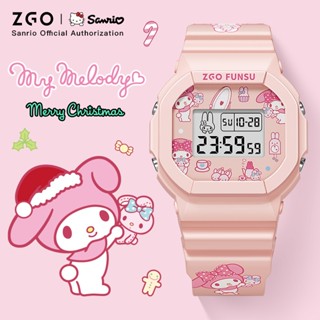 Đồng hồ trẻ em nữ ZGO x Sanrio Mymelody đồng hồ điện tử chống thấm nước chính hãng dành cho học sinh và trẻ em 8611