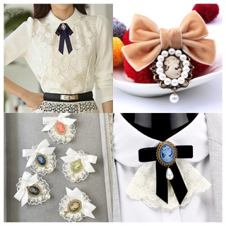 Phụ Nữ Mới Ruy Băng Vàng Nơ Làm Đẹp Nơ Trâm Cài Cổ Áo Nơ Nơ Thắt Nơ Thắt Nơ Phụ Kiện Pin VN