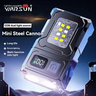 Warsun DC08 Đèn Pin Siêu Sáng Ngoài Trời Mini Led Đèn Pin Loại c Sạc Cho Hoạt Động Ban Đêm Chạy Cắm Trại Câu Cá Đi Bộ Đường Dài Cảnh Báo Đèn Flash Điện Thoại Khẩn Cấp