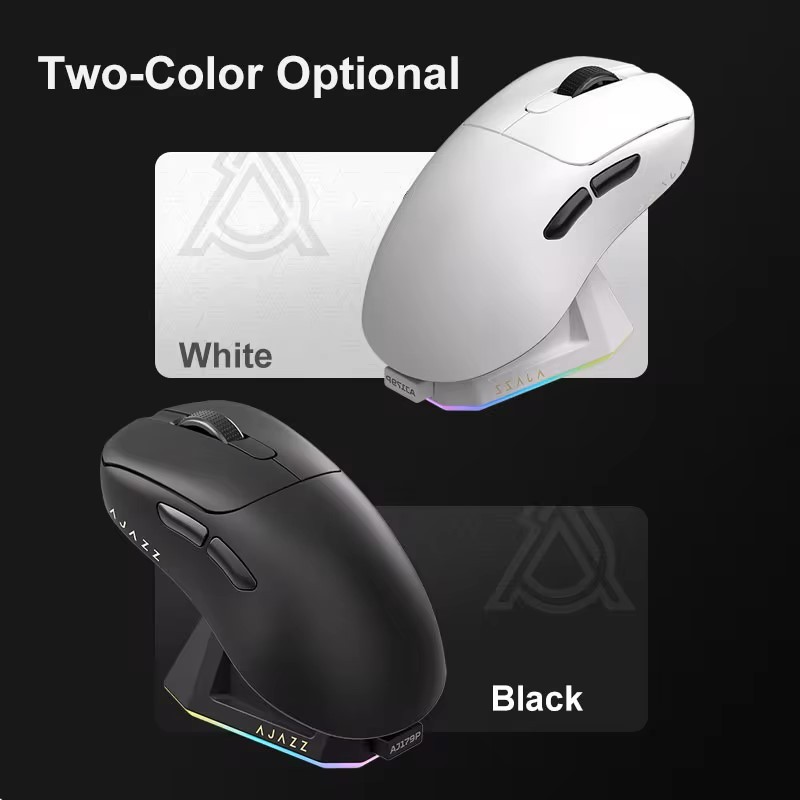 Chuột chơi game không dây Ajazz AJ179 Apex PAW3950 có đế sạc RGB, Game thủ chuột Macro máy tính, Chuột PC tiện dụng nhẹ | BigBuy360 - bigbuy360.vn