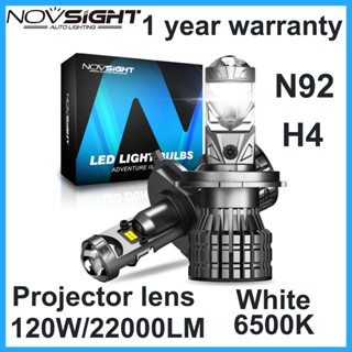 Novsight N92 2 Chiếc 6500K Trắng 120W 22000LM Xe Mini H4 H7 H11 9005 9006 Đèn Pha LED Ống Kính Máy Chiếu 6500K Đèn Pha Ô Tô Trình Điều Khiển Bên Ngoài