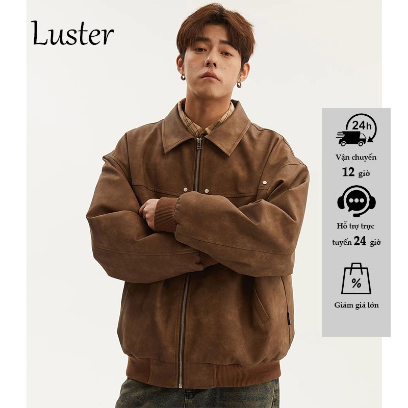 Luster áo khoác nam mùa đông boy phố big size áo cardigan nam hàn quốc áo măng tô nam áo khoác cardi