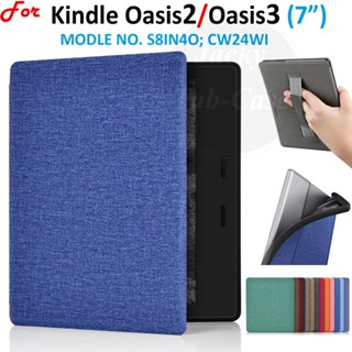 Dành Cho Sách Điện Tử Kindle Oasis 2 3 10th 9th Thế Hệ Oasis3 S8IN40 Oasis2 CW24WI Flip Cover Cầm Tay Phong Cách Vải Da Mềm