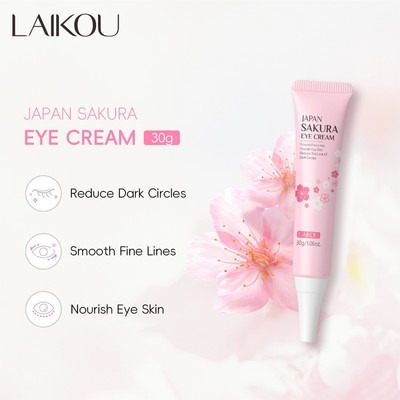 Kem dưỡng da mắt Laikou Japan Sakura giảm quầng thâm làm mờ nếp nhăn chăm sóc hiệu quả 30g