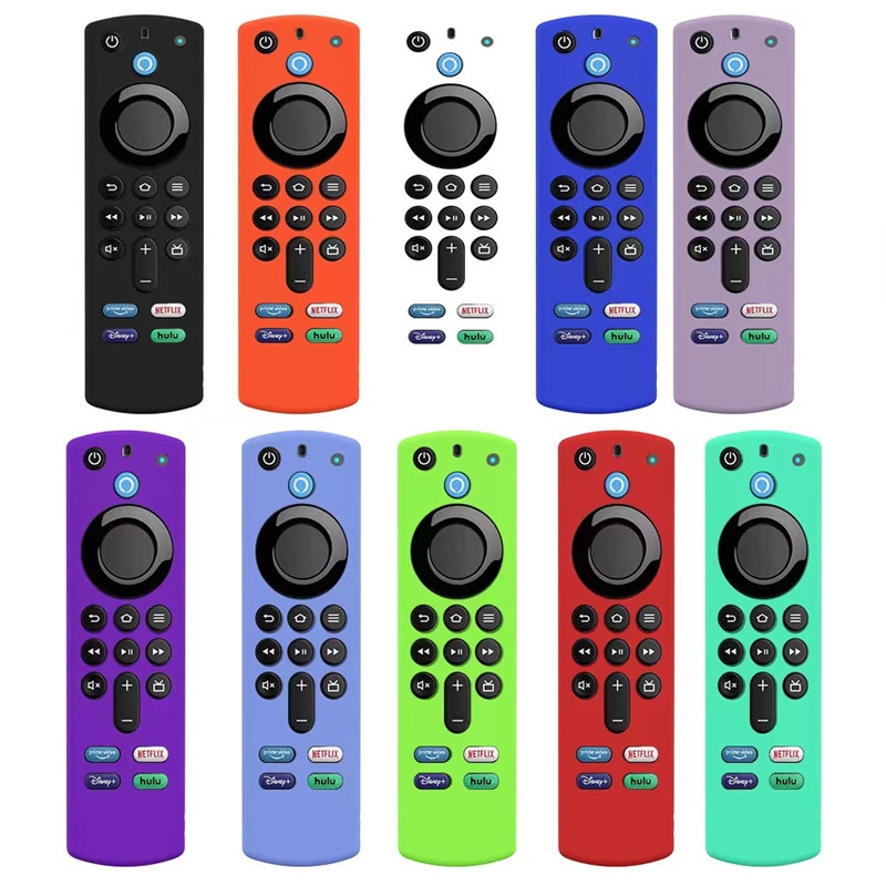 Ốp bảo vệ silicon cho Amazon L5B83G Fire TV Stick 4K thế hệ thứ 3 chống rơi và chống bụi vỏ điều khi