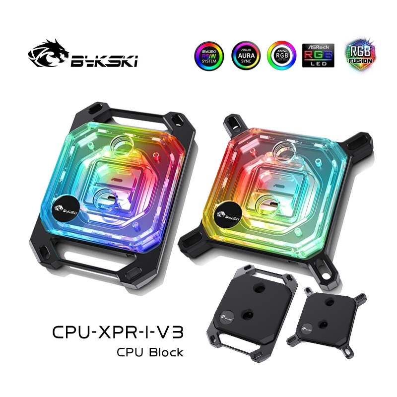 Khối CPU Bykski Sử dụng cho INTEL LGA115X 1200 1700 2011 / AMD Ryzen 3 / 5 / 7 X470 X570 Bộ tản nhiệ
