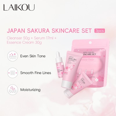 Bộ 3 Sản Phẩm Chăm Sóc Da LAIKOU Gồm Kem Dưỡng Ẩm Làm Sáng Tông Màu Da