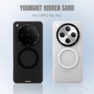 Ốp điện thoại từ tính cát ẩn Youngkit cho OPPO X8 Pro mờ mờ chống sốc chống rơi Vỏ mỏng chống vân tay