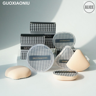 Guoxiaoniu mút Kích Thước Lớn Nhọn Marshmallow Đệm Puff Ướt Khô Trang Điểm Dày Bọt Biển