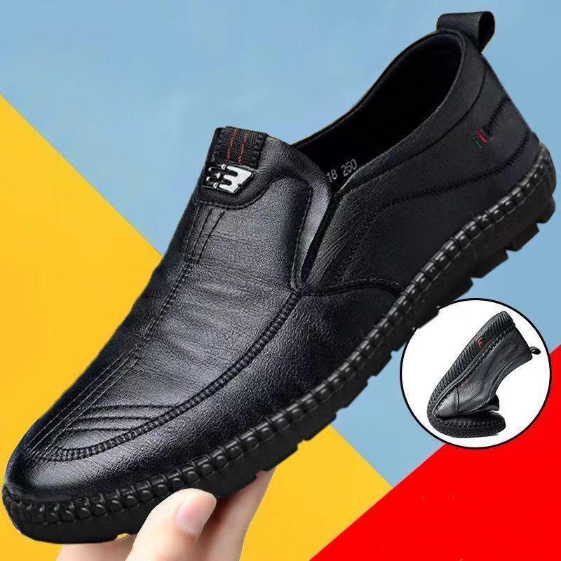 Giày Lười Nam Boss Da Bò Pu Chất Đẹp Đế Mềm Bề Mặt Mềm Mại