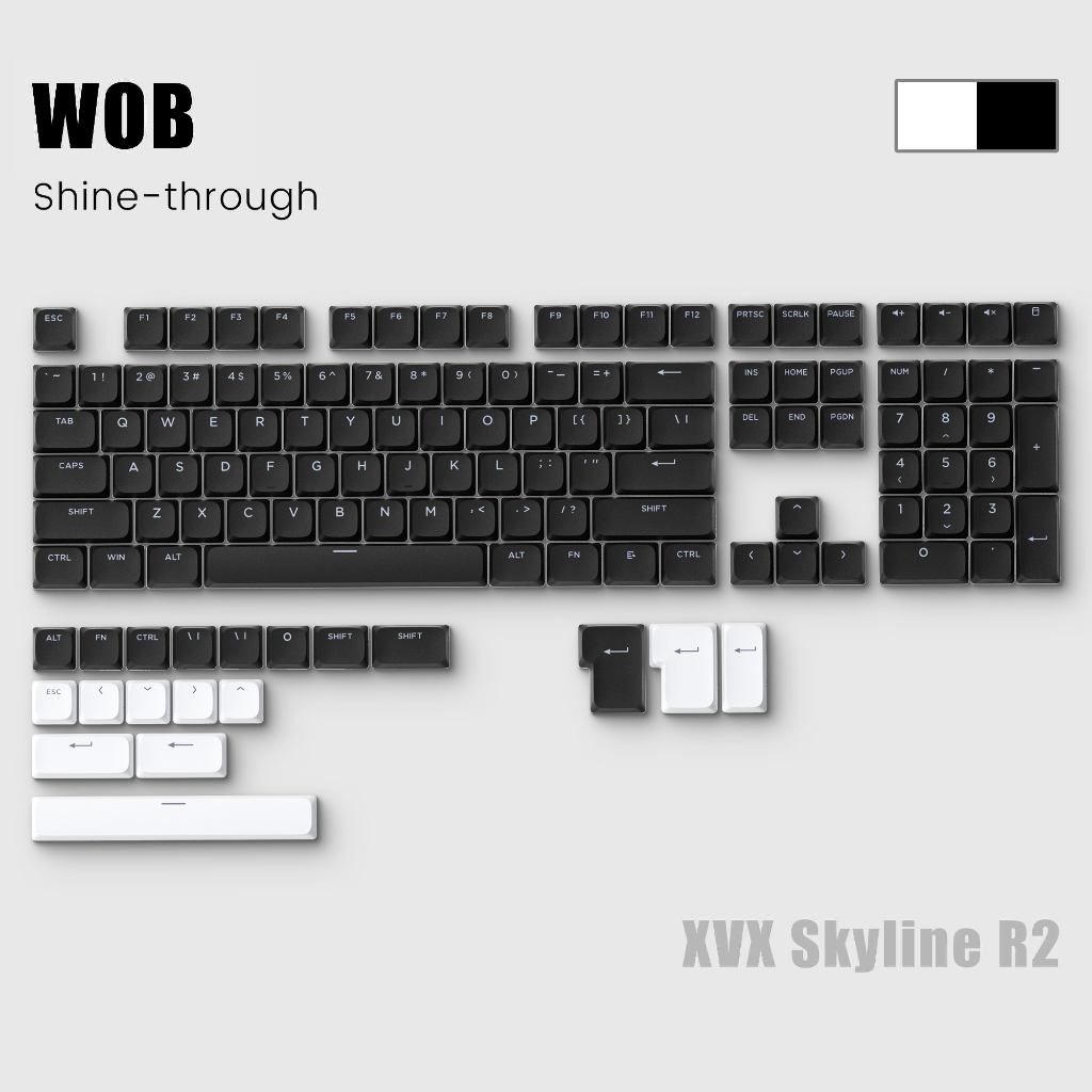 Xvx Skyline R2 - Phím Keycap Double-shot PBT Shine-through Low Profile | BigBuy360 - bigbuy360.vn
