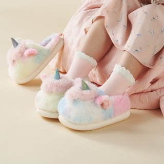 Cheerful Mario Dép Bông Đi Trong Nhà Hình Kỳ Lân mario Dễ Thương Cho Bé Gái