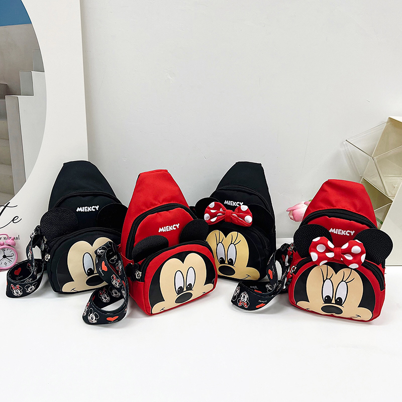 Hàng có sẵn túi đeo chéo chidren mickey chuột túi ngực minnie túi túi mickey minnie thắt lưng túi tú