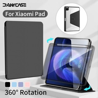 360° Ốp Xoay Có Giá Đỡ Bút Chì Cho Xiaomi Pad 6 2023 Redmi SE 11 Mi Pad 6s Pro 12.4 inch Pad 7 / 7 Pro 11.2 Năm 2024 Mi Pad 5 Pro 11inch Vỏ Da Đứng Máy Tính Bảng