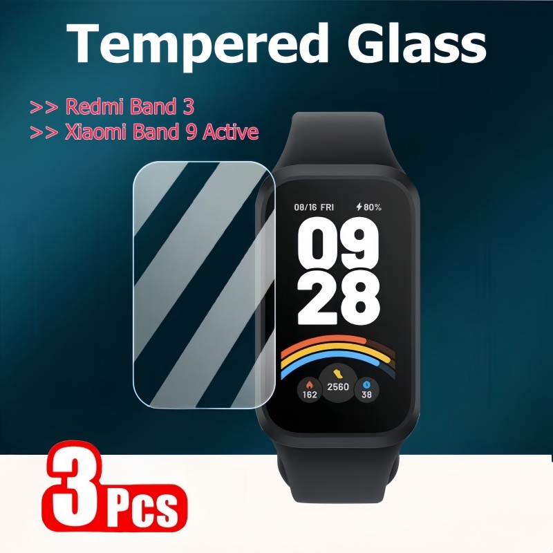 Kính Cường Lực Bảo Vệ Màn Hình Cho Xiaomi Smart Band 9 Active / Redmi Smart Band 3 Full Cover Kính B