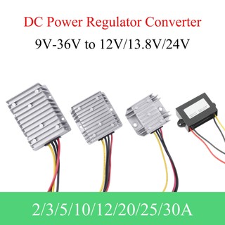 Bộ chuyển đổi nguồn DC 9V / 18V-36V sang 12V / 24V Boost Buck Bộ chuyển đổi Mô-đun điều chỉnh điện áp ô tô