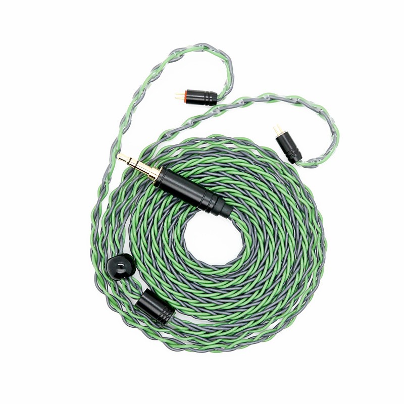 Fengru Nam Eo 8 Dây Xám Xanh Hỗn Hợp OFC 2Pin 0,78 / MMCX / QDC KZ C Pin Tai Nghe Nâng Cấp Cáp
