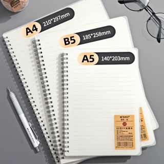 M&G Sổ Lò Xo A4 A5 B5, 80 Tờ, Vở Lò Xo, Vở Kẻ Ngang, Vở Caro, Bìa Cứng Trong Suốt PP