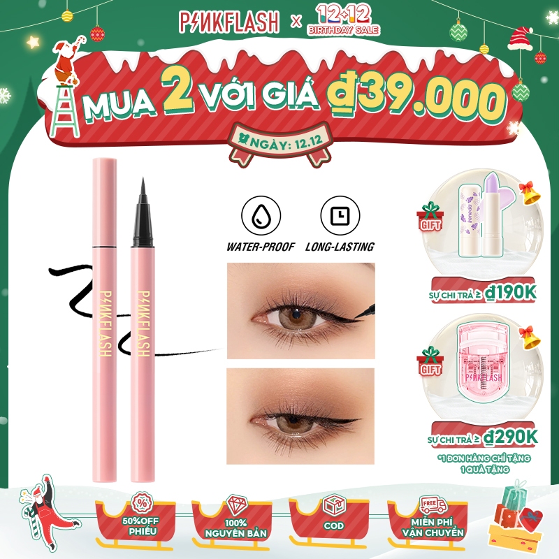 Bút Kẻ Mắt Màu Đen Làm Đều Màu Da Lâu Trôi Không Thấm Nước Pinkflash Ohmyrine