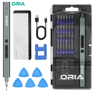 Oria 33 trong 1 Tua vít điện Mini Công cụ sửa chữa không dây tuốc nơ vít chính xác với 24 mũi từ tính cho máy ảnh điện thoại Đồng hồ máy tính xách tay 