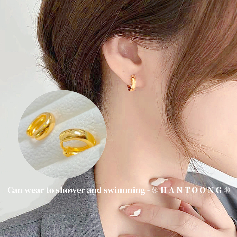 Bông tai hợp kim titan vàng 24K Bông tai nữ Bông tai vàng Bông tai 916 Bông tai