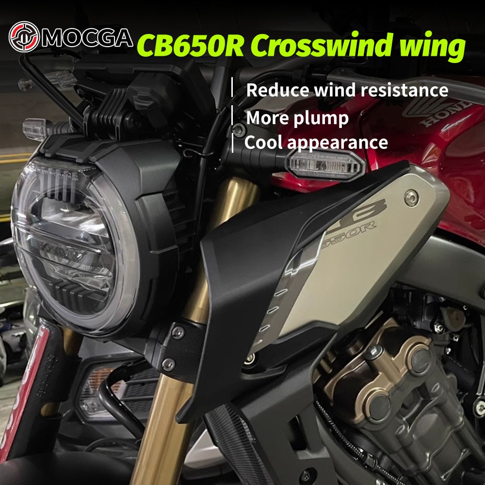 Thích hợp cho Honda CB650R Cánh gió bên cùng phong cách Air Inlet Cover Lưỡi gió Cánh bên lệch hướng