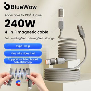 Cáp sạc nhanh từ tính 4 trong 1 BlueWow Cáp Usb Type C cho dây cáp sạc Micro Usb C