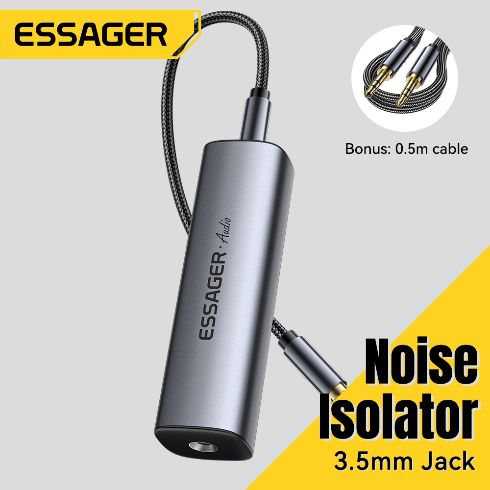 Essager 3.5MM Bộ cách ly âm thanh AUX để tăng cường chất lượng âm thanh và giảm tiếng ồn