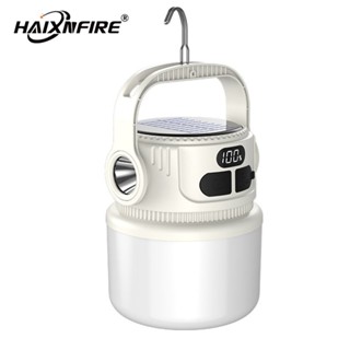  Haixnfire W105 Đèn Cắm Trại Năng Lượng Mặt Trời COB Đèn Cắm Trại Ngoài Trời Type-C Đèn Pin Sạc Siêu Dài Tuổi Thọ Pin Lều Đèn 