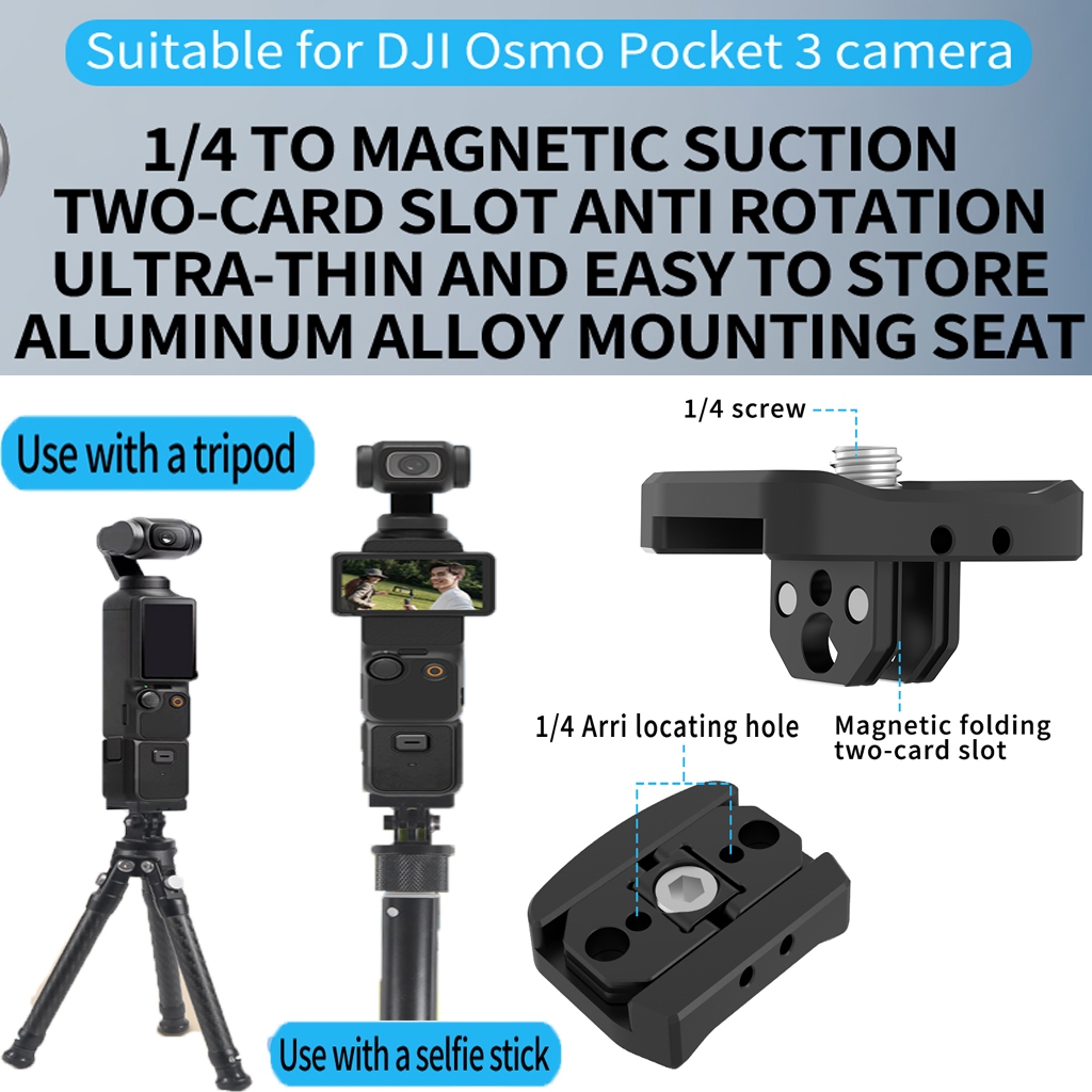 Đa Năng Từ Tính Phát Hành Nhanh Adapter Đế Camera Chân Máy Gắn QR Mount Thay Thế Cho DJI OSMO Pocket