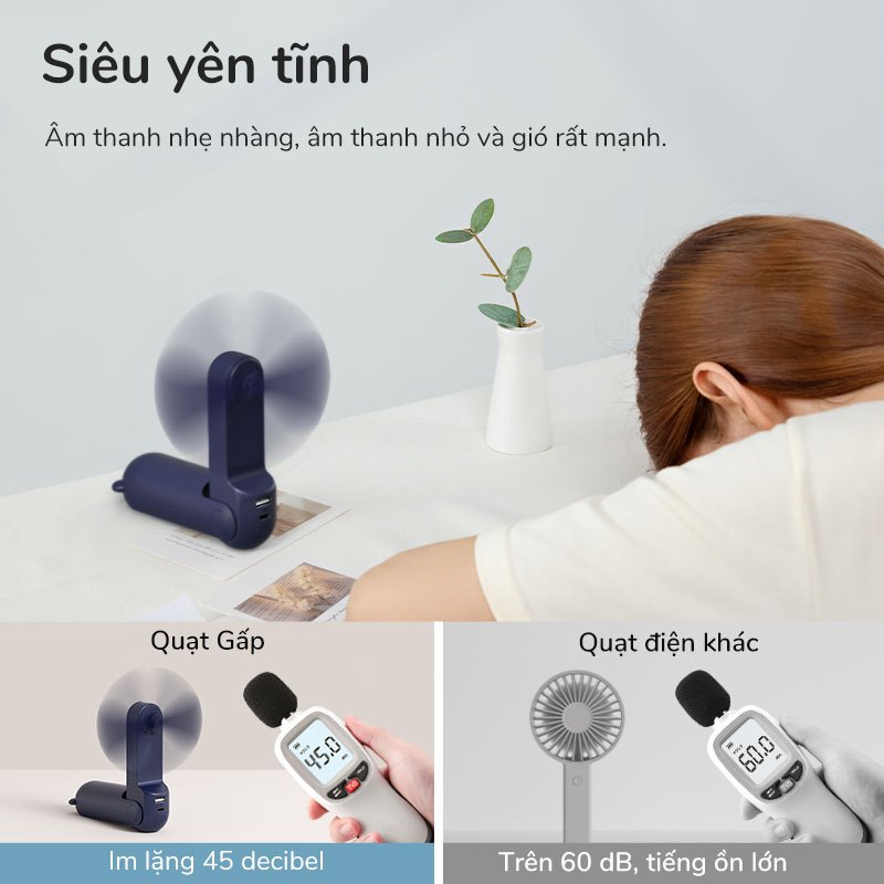 Quạt mini cầm tay JISULIFE 4500mAh/2000mAh Chức năng có thể gập lại 3 trong 1 gió yên tĩnh phù hợp với nhân viên văn phòng sinh viên | BigBuy360 - bigbuy360.vn