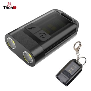 Thunlit Móc Khóa Đèn Pin LED Từ Tính Mini Sạc Di Động Khẩn Cấp Đèn Pin Đa Năng Nắp Kẹp Ánh Sáng