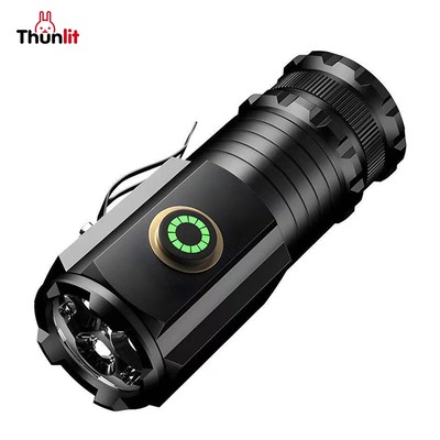 Đèn pin di động Thunlit Ngoài trời Chống nước 3 mắt Quái vật Ánh sáng mạnh Đèn pin có thể sạc lại Có thể điều chỉnh độ sáng từ tính Mini Cap Clip Light