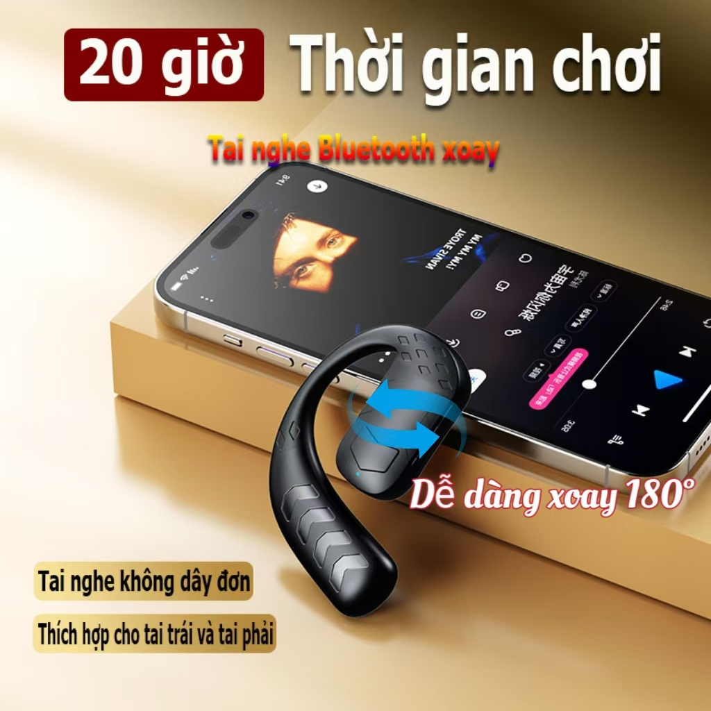 Xinran Mới OWS T30 Tai nghe một tai Tai nghe không dây Bluetooth Pin dung lượng lớn với thời gian ph