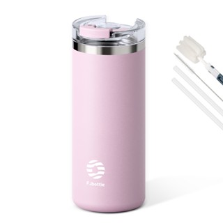  Cốc cà phê FJbottle 600ml Cốc có ống hút Chai nước cách nhiệt bằng thép không gỉ 316L 
