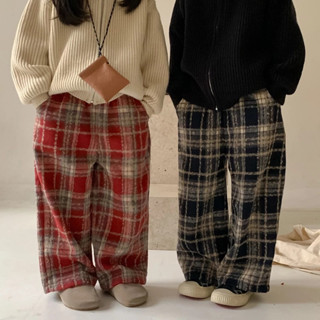 Quần kẻ sọc nhung thể thao thời trang trẻ em, quần ấm áp và dày dặn cho bé trai và bé gái