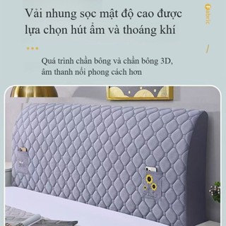 Vỏ bọc bảo vệ đầu giường ngủ bằng nhung dày dặn mềm mại cao cấp