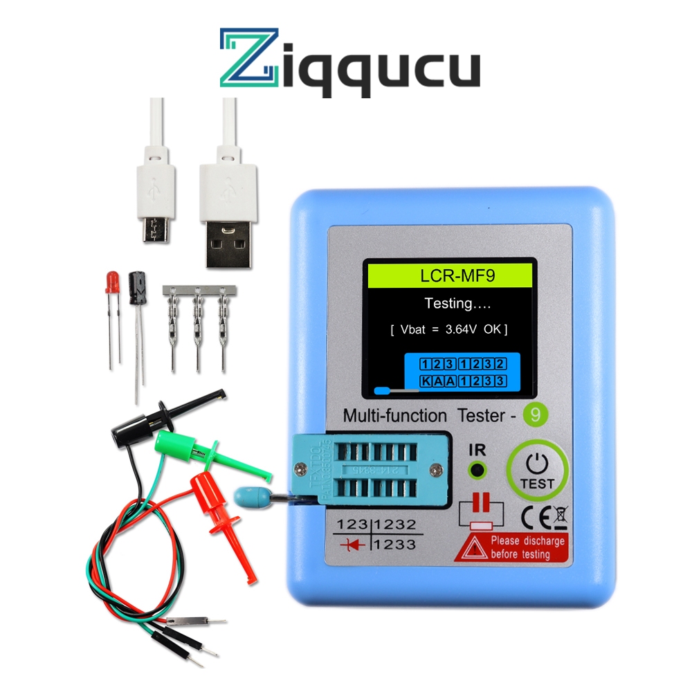 ZIQQUCU MF9 TFT1.8 Inch Màn Hình Màu Độ Chính Xác Cao Đa Chức Năng Transistor Tester Màn Hình Hiển T