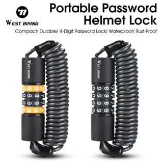 [Fulfilled by Shopee] Dây cáp thép khóa mũ bảo hiểm WEST BIKING chống trộm cho xe đạp leo núi