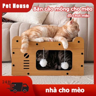 Nhà mèo Bàn cào móng cho mèo nhà cho mèo ổ mèo nhà ngủ cho mèo giường cào móng cho mèo ổ cào móng cho mèo nhà cào móng cho mèo nhà gỗ cho mèo nhà cho mèo bằng gỗ cào móng cho mèo